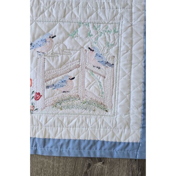 Sweet Handmade One of a Kind 38" Square Quilt ~ Detailed Embroidered Panels - Picture 14 of 16